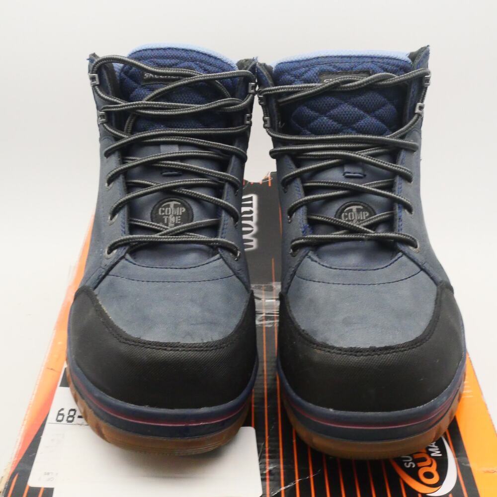 NEW Skechers Mccoll Composite Toe Safety Boots Women's 8 Navy Black Waterproof